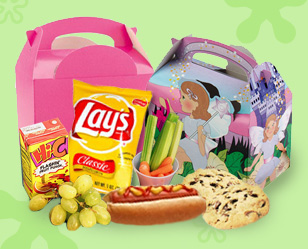 Food boxes with kids party food